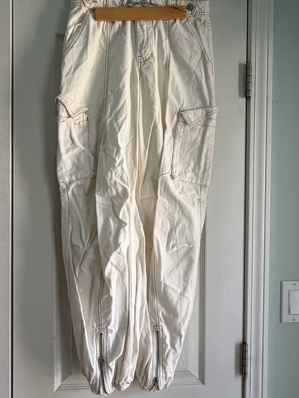 Women's Off-White Cargo Utility Pants